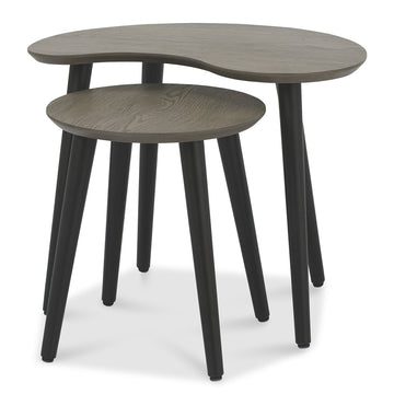 Bentley Designs Vintage Weathered Oak Nest of Lamp Tables